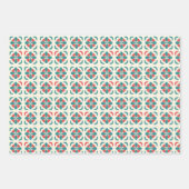 Kerstmis Retro Mid Century Moderne MOD Inpakpapier Vel (Voorkant 3)