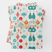 Kerstmis Retro Mid Century Moderne MOD Inpakpapier Vel (In situ)