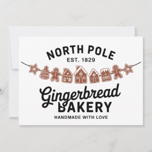 Kerstmis Retro Noordpool Kerstbrood Bakkerij Xmas Feestdagenkaart