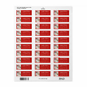 Kerstmis  Retro Santa Claus Red Etiket (Full Sheet)