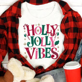Kerstmis Retro Sfeer Merry Jolly Vibe Tri-Blend Shirt