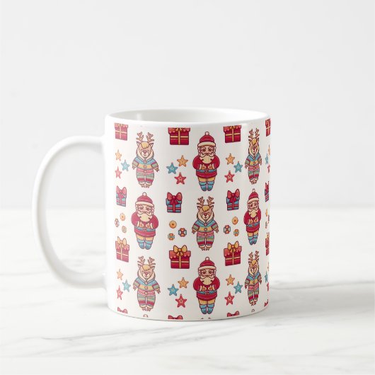Kerstmis Retro Sinterklaas Koffiemok (Links)