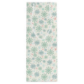 Kerstmis Retro Sneeuwvlokken Patroon Cream of Cust Wijn Cadeautas (Achterkant)