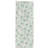 Kerstmis Retro Sneeuwvlokken Patroon Cream of Cust Wijn Cadeautas (Voorkant)