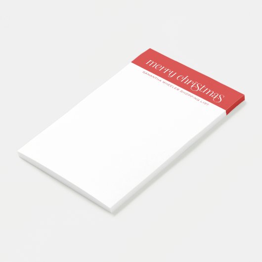 Kerstmis Retro Typografie Design Post-it® Notes (Schuin)