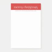Kerstmis Retro Typografie Design Post-it® Notes (Voorkant)