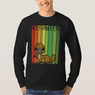 Kerstmis Retro Vogelbekdier Schattige Groep Matchi T-shirt