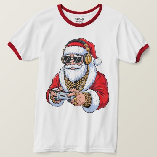 Kerstmis Ringer T-Shirt (Design voorkant)