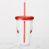 Kerstmis Robin Acryl Drinkbeker (Rechts)