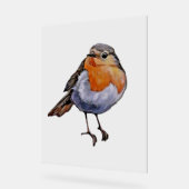 KERSTMIS ROBIN Acryl Teken ART DESIGN STIJL Bord (Hoek)