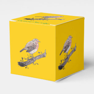Kerstmis Robin en de illustratie van Bedankdoosjes