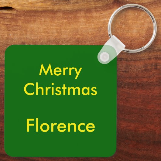 Kerstmis Robin Maatwerk Sleutelhanger (Achterkant)