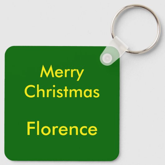 Kerstmis Robin Maatwerk Sleutelhanger (Achterkant)