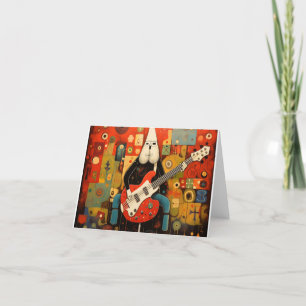 Kerstmis Rock and Roll wenskaart Feestdagen Kaart