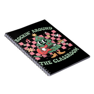 Kerstmis Rockin' Rond De Klas Groovy Leraar Notitieboek
