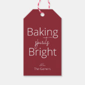 Kerstmis Rode Bakgeesten Cadeaulabel (Voorkant)