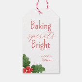 Kerstmis Rode Bakgeesten Cadeaulabel (Achterkant)