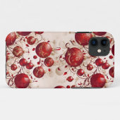 Kerstmis Rode Bellen Patroon Ontwerp Case-Mate iPhone Case (Achterkant (horizontaal))