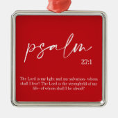 Kerstmis Rode Bijbel Verse Metalen Ornament (Voorkant)