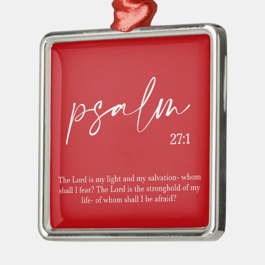 Kerstmis Rode Bijbel Verse Metalen Ornament (Links)