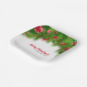 Kerstmis, rode bollen en Cadeaus Papieren Bordje (Gebogen)