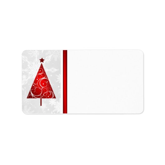 Kerstmis Rode Boom - Blank Mailing Labels (Voorkant)
