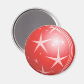 Kerstmis Rode Bubble Sterren & Sparkles Magneet (Voorkant / Achterkant)