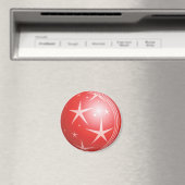 Kerstmis Rode Bubble Sterren & Sparkles Magneet (Insitu (Vaatwasser))