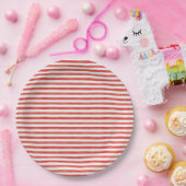 Kerstmis Rode Candy Cane Strepen Papieren Bordje (Feest)