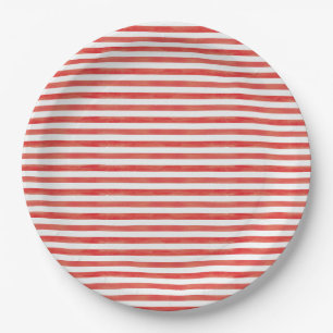 Kerstmis Rode Candy Cane Strepen Papieren Bordje