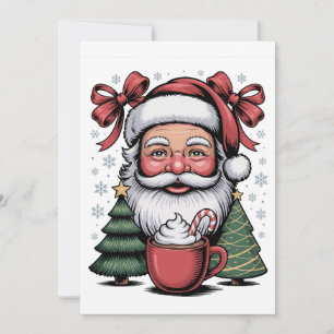 Kerstmis Rode Coquette Kerstman Kerstvakantie Fami Feestdagenkaart