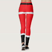 Kerstmis Rode Elf Kerstman Leggings (Achterkant)