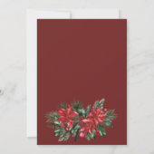 Kerstmis Rode en Groene Winter Feestelijke Bruilof Kaart (Achterkant)