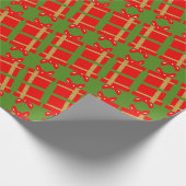 Kerstmis Rode Gift doos Groen Cadeaupapier (Hoek)