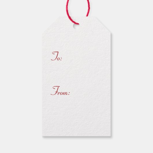 Kerstmis Rode Glitter Cadeaubijsluiter Cadeaulabel (Achterkant)