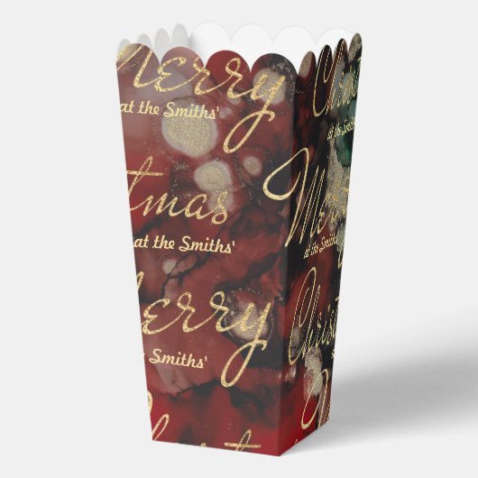 Kerstmis Rode Groene Gouden Favoriete Dozen Bedankdoosjes (Achterkant)