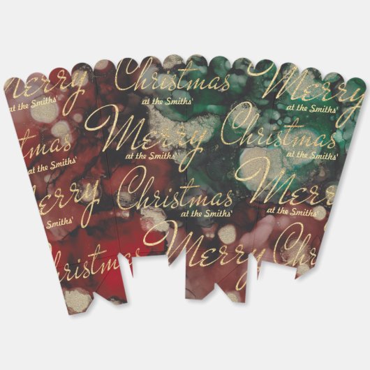 Kerstmis Rode Groene Gouden Favoriete Dozen Bedankdoosjes (Ongevouwen)