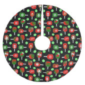 Kerstmis: Rode groene handschoenen: zwart Kerstboom Rok (Voorkant)