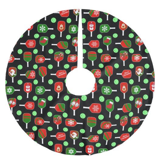 Kerstmis: Rode groene handschoenen: zwart Kerstboom Rok (Voorkant)