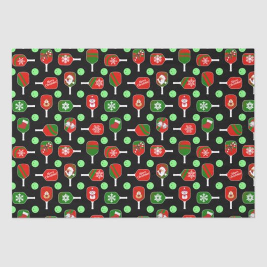 Kerstmis: Rode groene handschoenen: zwart Tissuepapier (Voorkant)