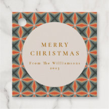 Kerstmis Rode Groene Mid Century Sterren Custom