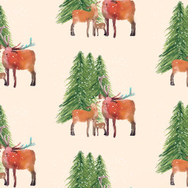 Kerstmis Rode Herten Familie Tissuepapier