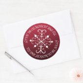 Kerstmis Rode Jolly Sneeuwvlok Envelope Stickers (Envelop)