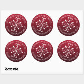 Kerstmis Rode Jolly Sneeuwvlok Envelope Stickers (Vel)