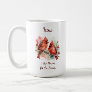 Kerstmis Rode Kardinaal Jezus Reden voor het Seizo Koffiemok