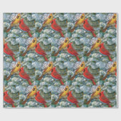 Kerstmis  rode kardinalen sneeuwcadeaus Cadeau Cadeaupapier (Vlak)