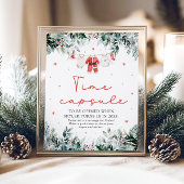 Kerstmis Rode Kerstman Baby Shower Tijd Capsule Bo Poster
