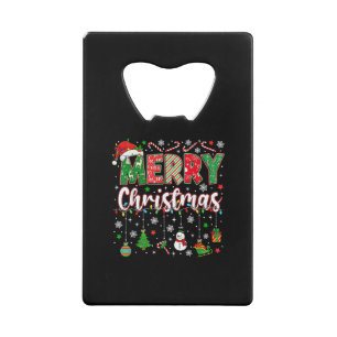 Kerstmis Rode Kerstman Hoed Rendier Kerstman Match Creditkaart Flessenopener