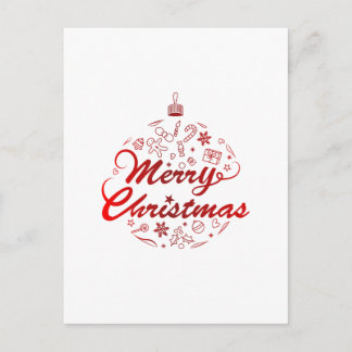 Kerstmis Rode Kikker Ornament Vakantie Uitnodiging Briefkaart