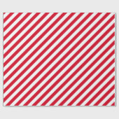 Kerstmis Rode Kleur Witte Strepen Kerstmis Vakanti Cadeaupapier (Vlak)